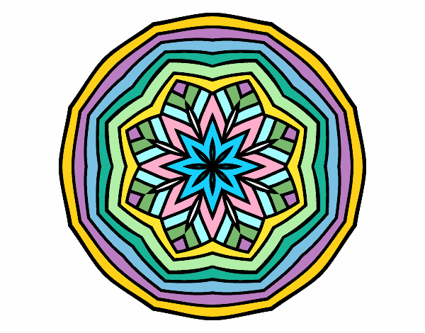 Dibujo Mandala cenital pintado por mar13