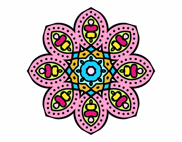 Dibujo Mandala de inspiración árabe pintado por mar13