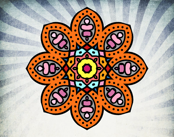 Dibujo Mandala de inspiración árabe pintado por cacerop