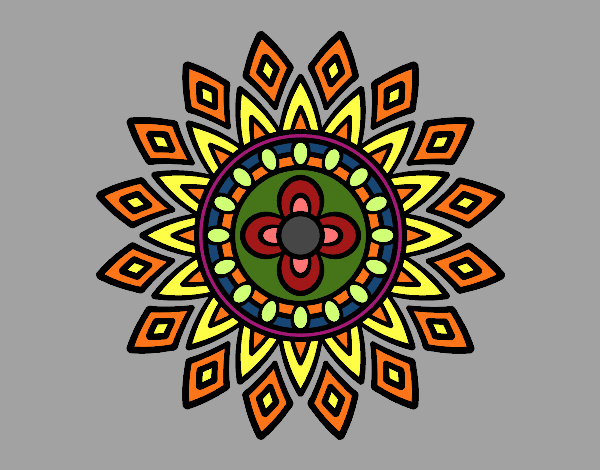 Dibujo Mandala destellos pintado por Nini85