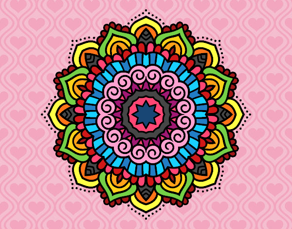 Dibujo Mandala estrella decorada pintado por Nini85