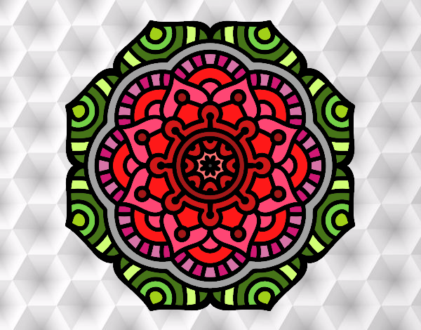 Dibujo Mandala flor conceptual pintado por Nini85