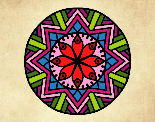 Dibujo Mandala flor de bambú pintado por Nini85