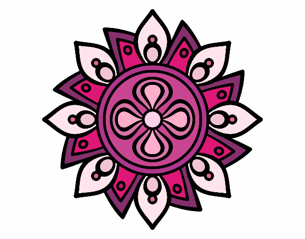 Dibujo Mandala flor sencilla pintado por brighit15