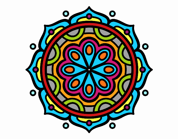 Dibujo Mandala para meditar pintado por IRENEVJF