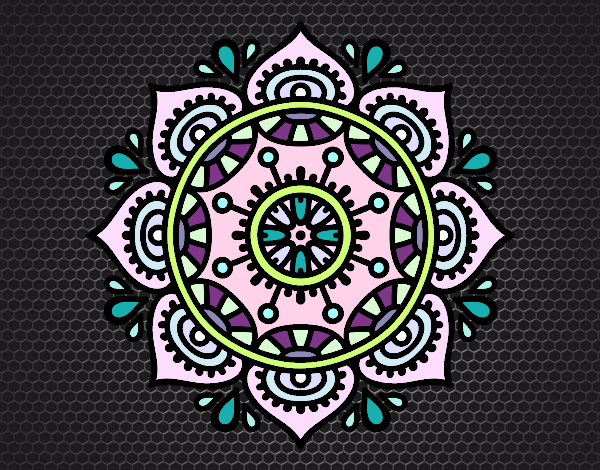 Dibujo Mandala para relajarse pintado por Fuelo 