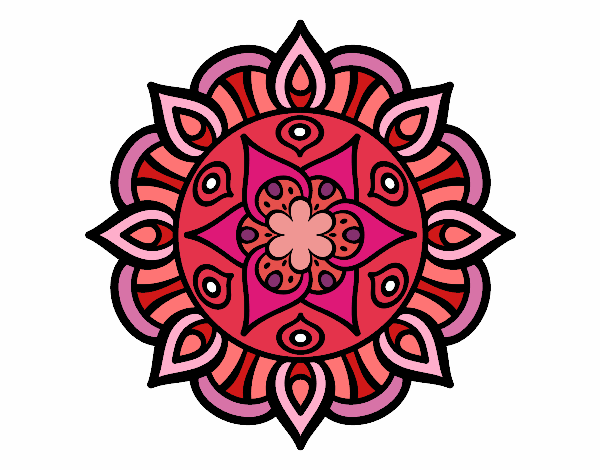 Dibujo Mandala vida vegetal pintado por lunapaola