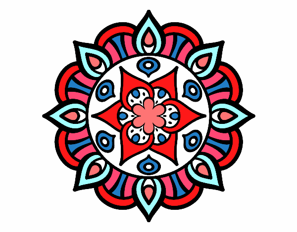 Dibujo Mandala vida vegetal pintado por zocatita