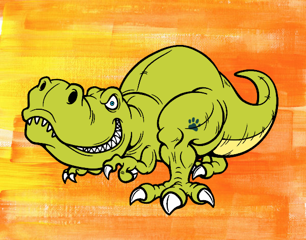 Dibujo Tyrannosaurus Rex pintado por ajdkbf