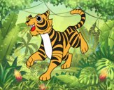 Dibujo Un tigre de bengala pintado por diorjailis