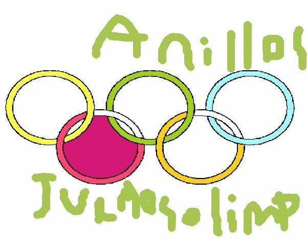 Dibujo Anillas de los juegos olimpícos pintado por rici