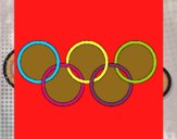 Dibujo Anillas de los juegos olimpícos pintado por ninovalen