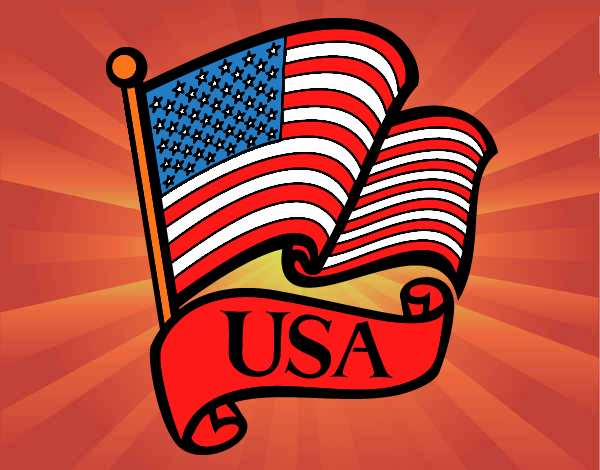 Dibujo Bandera de los Estados Unidos pintado por DRAWS