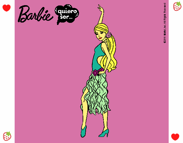 Dibujo Barbie flamenca pintado por livet