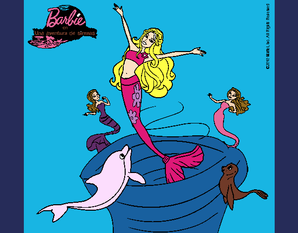 Barbie sirena contenta