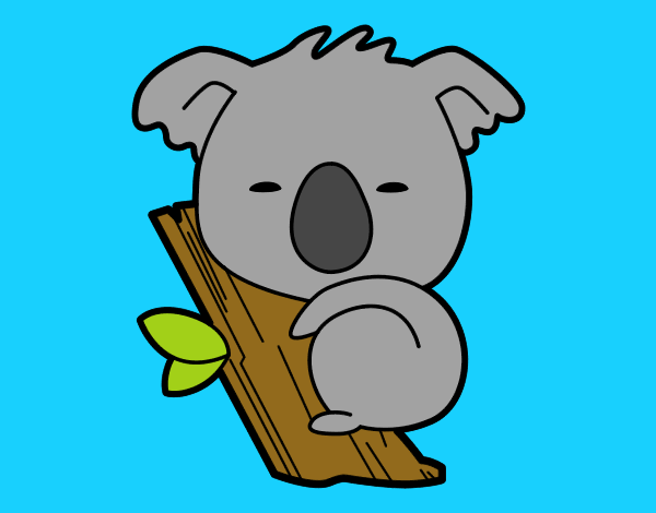 Dibujo Koala bebé pintado por clca