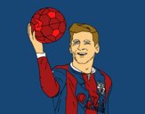 Dibujo Lionel Messi pintado por brighit15
