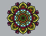 Dibujo Mandala para la concentración mental pintado por amparilas