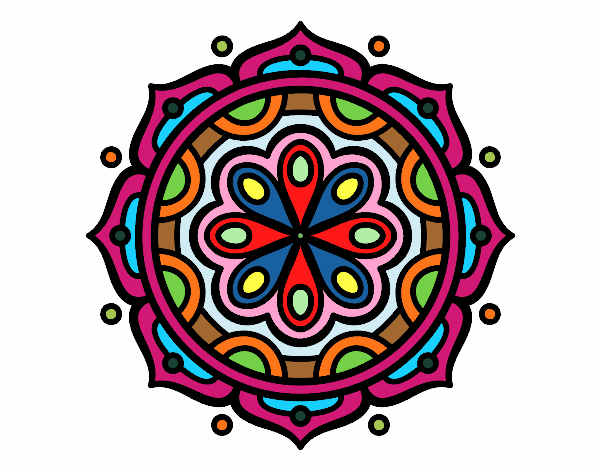 Dibujo Mandala para meditar pintado por nenita5