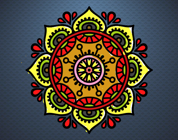 Dibujo Mandala para relajarse pintado por silviajudi