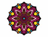 Dibujo Mandala simetría sencilla pintado por cpm2016