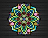 Dibujo Mandala simetría sencilla pintado por Rosario29