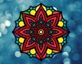 Dibujo Mandala simetría sencilla pintado por palolive