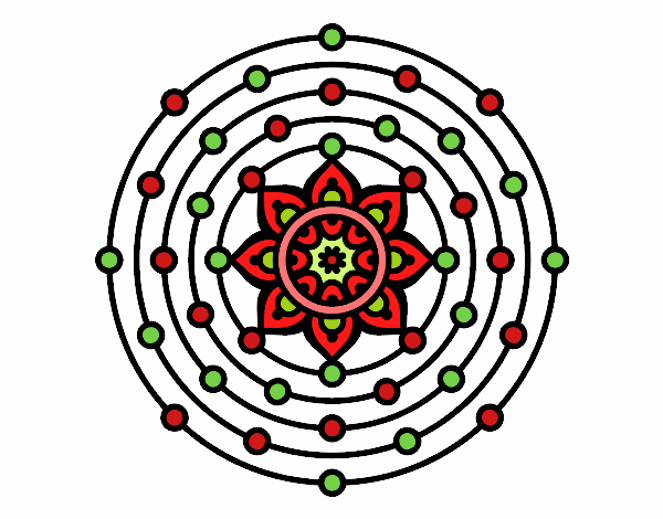 Dibujo Mandala sistema solar pintado por dandanhooo