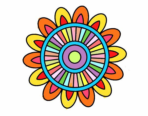 Dibujo Mandala solar pintado por Rosario29