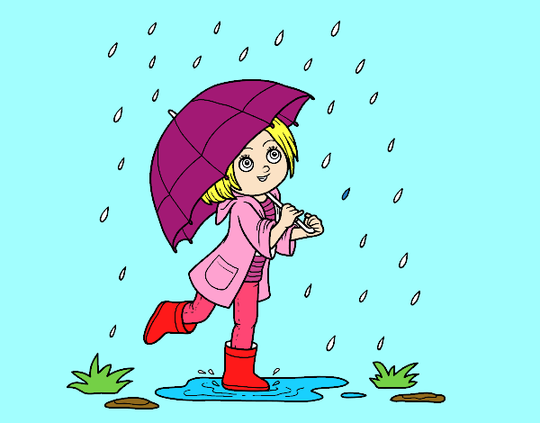 niña en la lluvia 