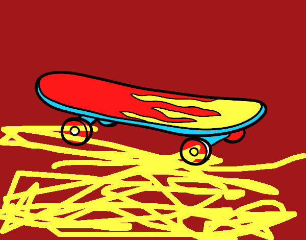 Dibujo Skate pintado por jackgamer2