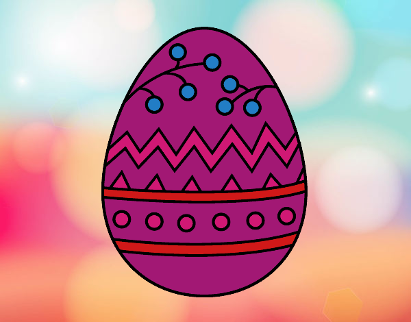 Dibujo Un huevo de Pascua pintado por dominium