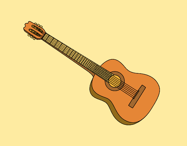 Dibujo Una guitarra española pintado por nenita5
