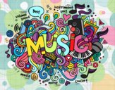 Dibujo Collage musical pintado por maximolove