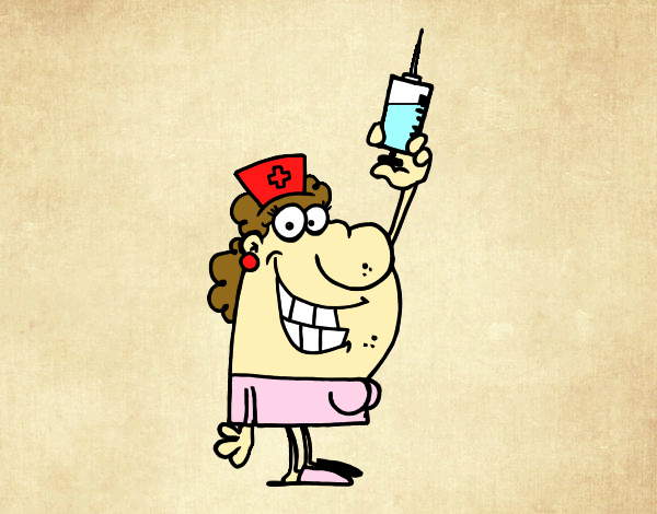Dibujo Enfermera con una aguja pintado por evie788