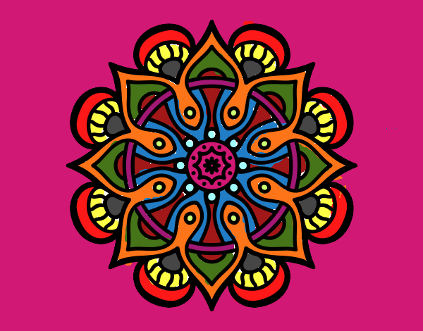 Dibujo Mandala mundo árabe pintado por silviajudi