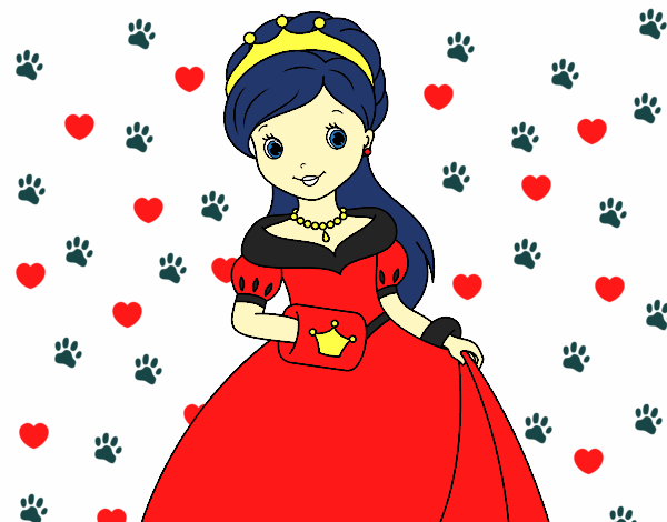 Dibujo Princesa de gala pintado por Bridgette