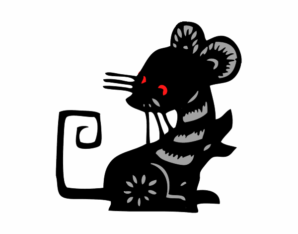 Dibujo Signo de la rata pintado por dandanhooo