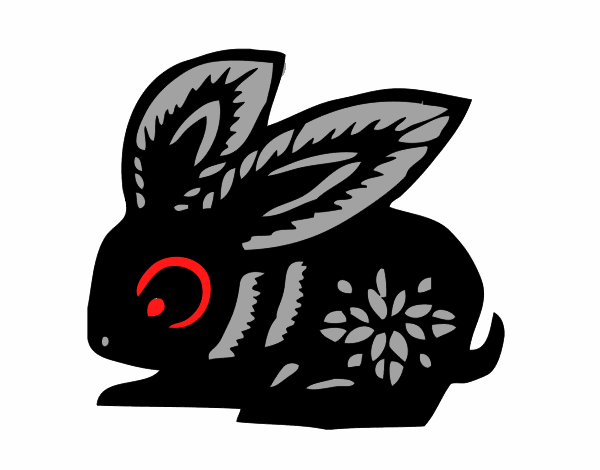 Dibujo Signo del conejo pintado por dandanhooo