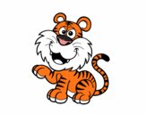 Dibujo Tigre de Bengala pintado por Lamar