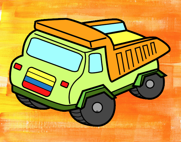 Dibujo Camión volquete pintado por llanias32