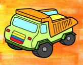 Dibujo Camión volquete pintado por llanias32