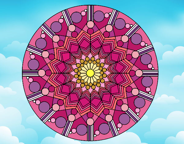 Dibujo Mandala flor con círculos pintado por Susanajg