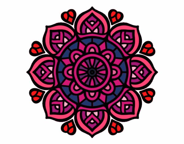 Dibujo Mandala para la concentración mental pintado por sphii