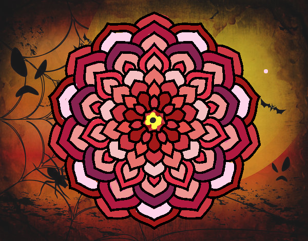 Dibujo Mandala pétalos de flor pintado por CLAUEMI