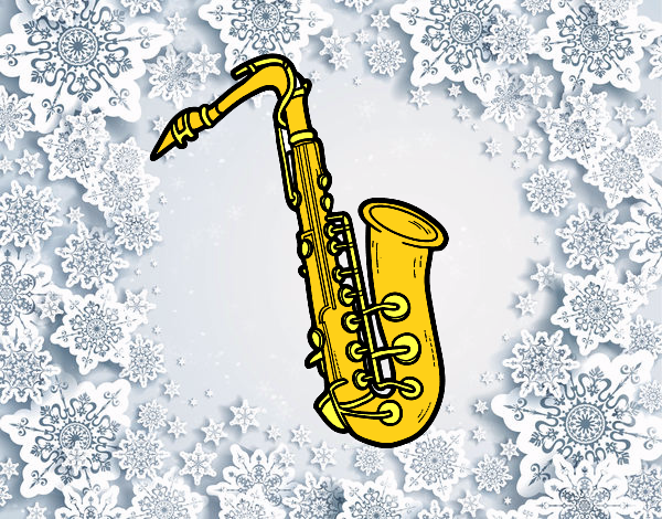 Dibujo Un saxofón tenor pintado por ANTOI