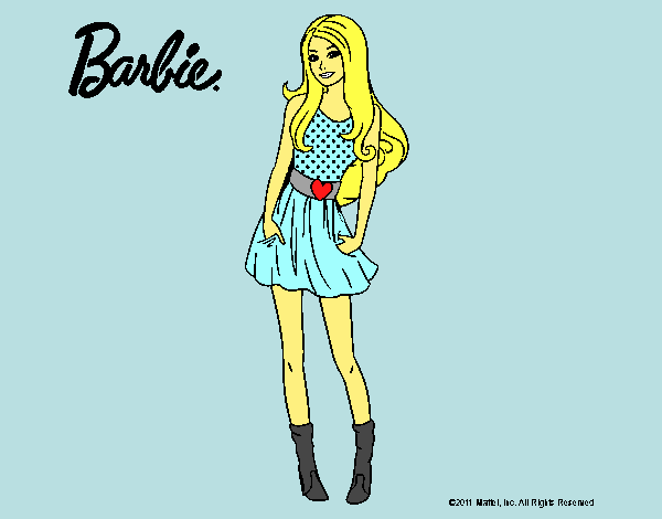 Dibujo Barbie veraniega pintado por livet