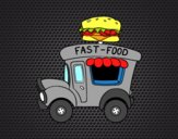 Dibujo Food truck de hamburguesas pintado por ANTOI