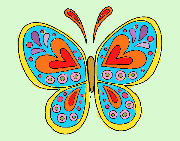 Dibujo Mandala mariposa pintado por Rosario29