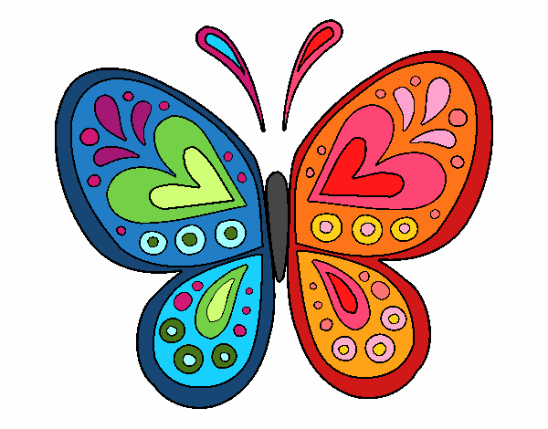 Dibujo Mandala mariposa pintado por johana2013
